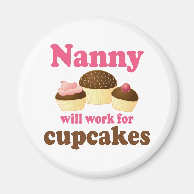 Cute Chocolate Cupkakaoyrke Nanny Magnet (Framsidan)