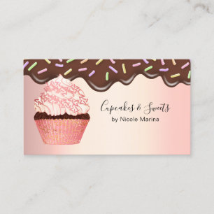 Cute Chocolate Drives Rosa Cupcoa Bakery Chef Visitkort