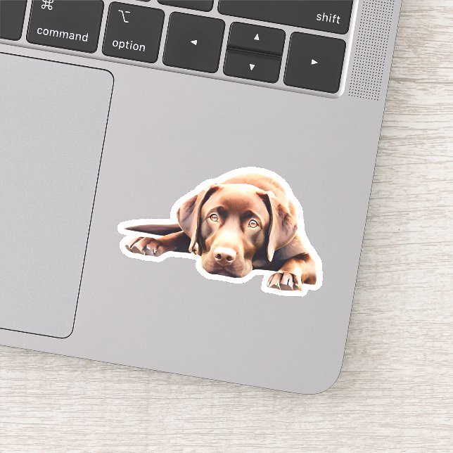 Cute Chocolate Lab Klistermärken (Detalj)