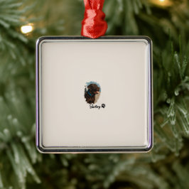 Cute Chocolate Labrador Hund - Bailey | Pet Gift Julgransprydnad Metall