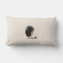Cute Chocolate Labrador Hund - Bailey | Pet Gift Lumbarkudde