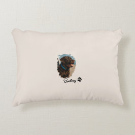 Cute Chocolate Labrador Hund - Bailey | Pet Gift Prydnadskudde