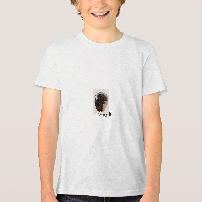 Cute Chocolate Labrador Hund - Bailey | Pet Gift T Shirt (Framsida)