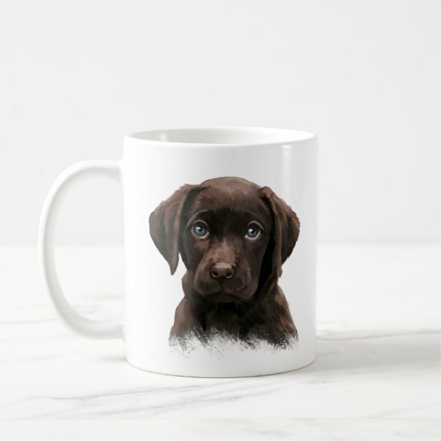 Cute Chocolate Labrador Kaffemugg (Vänster)