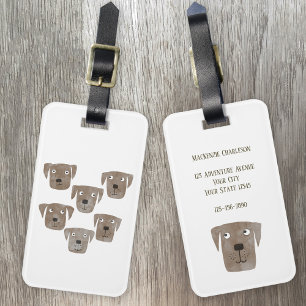 Cute Chocolate Labrador Retriever Hund Art Anpassn Bagagebricka