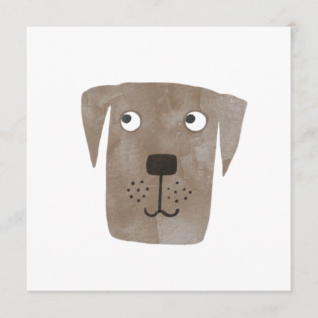 Cute Chocolate Labrador Retriever Hund Birthday Rådkort (Framsida)