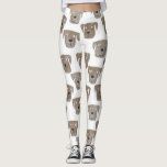 Cute Chocolate Labrador Retriever Hund Mönster Leggings<br><div class="desc">Whimsical water color Chocolate Labrador Retriever hundar. Perfekt för Hund,  Hund,  Pappor,  djur älskare och veterinärer.</div>
