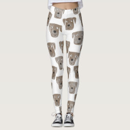 Cute Chocolate Labrador Retriever Hund Mönster Leggings