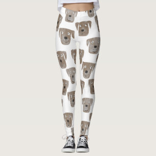 Cute Chocolate Labrador Retriever Hund Mönster Leggings