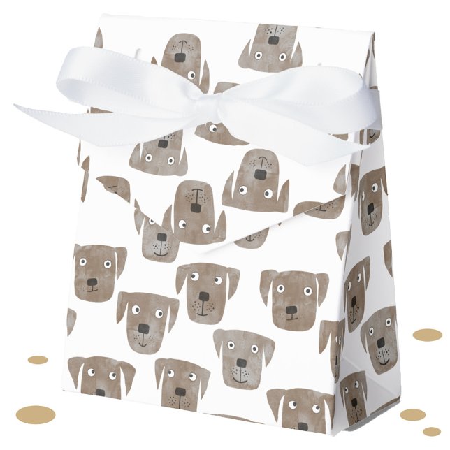 Cute Chocolate Labrador Retriever Hund Presentaskar (Chocolate labrador retriever dog watercolor pattern gift favor box)