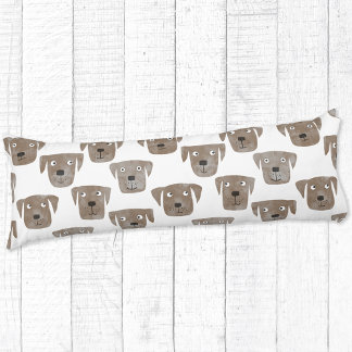 Cute Chocolate Labrador Retriever Hund Watercolor Kroppskudde