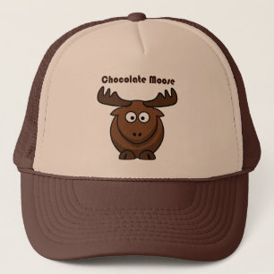 Cute Chocolate Moose Funny Joke Tecknad Pun Keps