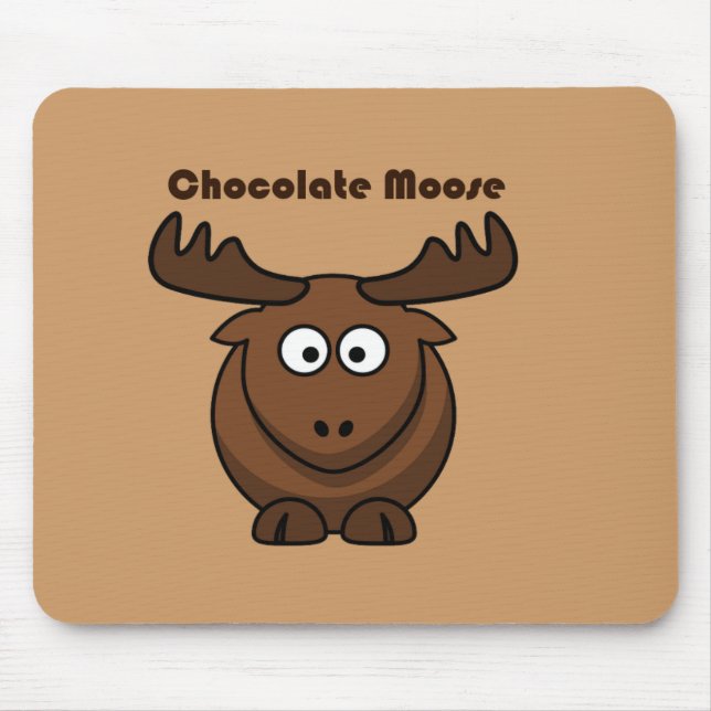 Cute Chocolate Moose Funny Joke Tecknad Pun Musmatta (Framsidan)
