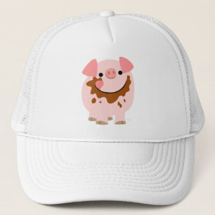 Cute Chocolate Tecknad Gris Hat Keps