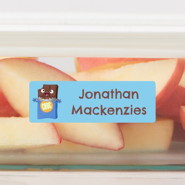 Cute Choklad pub tecknade figurer personlig Klistermärke (Påsatt)