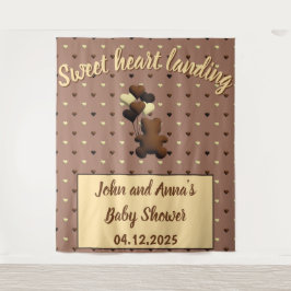 Cute Chokladbjörn Babyduschbakdel