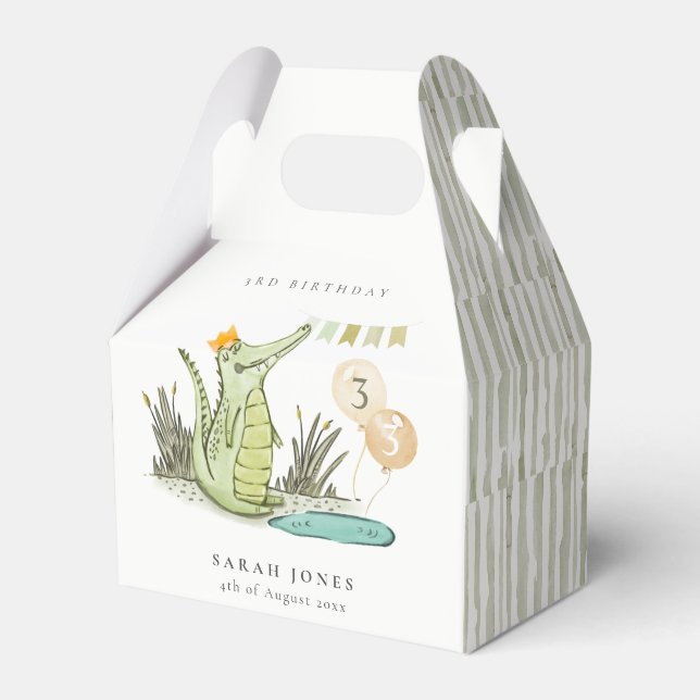 Cute Chomp Alligator in Swamp oavsett ålder Presentaskar (Framsidan Sidan)