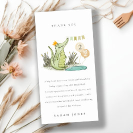 Cute Chomp Alligator in Swamp oavsett ålder Tack Kort