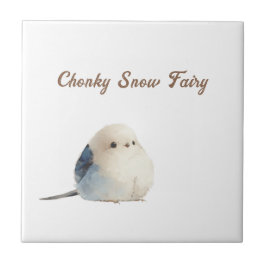 Cute Chonky Snow Fairy Shima Enaga Bird Kakelplatta