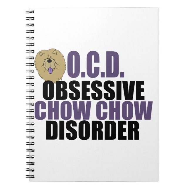 Cute Chow Chow Chow Anteckningsbok Med Spiral (Framsidan)