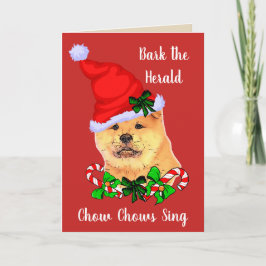 Cute Chow Chow-jul Helgkort