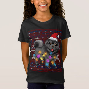 Cute Chow Chow Jul Ljus Ugly Sweater Chow Chow T Shirt