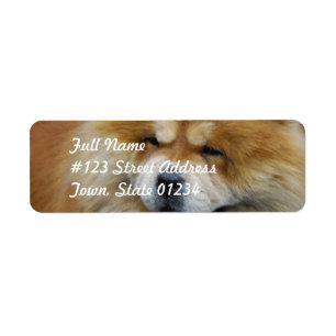 Cute Chow Chow-mejseletiketter Returadress Etikett