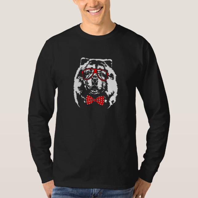Cute Chow Chow mom dog T Shirt (Framsida)