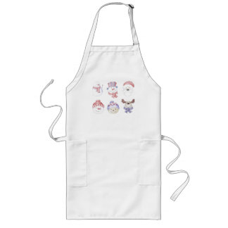 Cute Chrismas Festival Apron Långt Förkläde