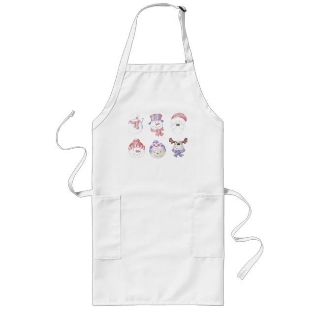 Cute Chrismas Festival Apron Långt Förkläde (Framsidan)