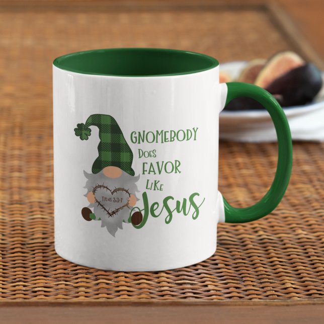 Cute Christian Gnome St. Patrick Day Grönt Combo Mugg (Skapare uppladdad)