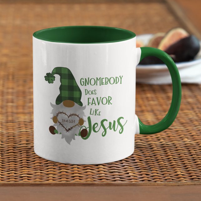 Cute Christian Gnome St. Patrick Day Grönt Combo Mugg (Skapare uppladdad)
