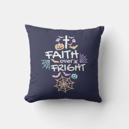 Cute Christian Halloween Faith Over Fright Kudde