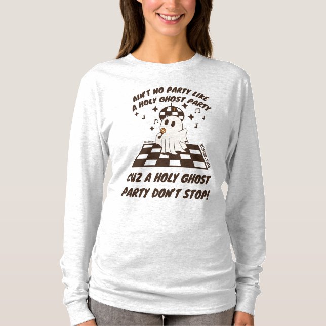 Cute Christian Halloween Heliga Ghost party shirt T Shirt (Framsida)