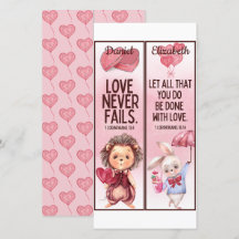 Cute Christian Kärlek bible Verses Kids Bokmärken