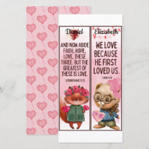 Cute Christian Kärlek bible Verses Kids Bokmärken