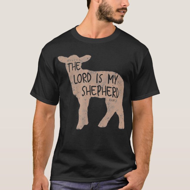 Cute Christian Lamb från Gud Shepherd Gift T Shirt (Framsida)