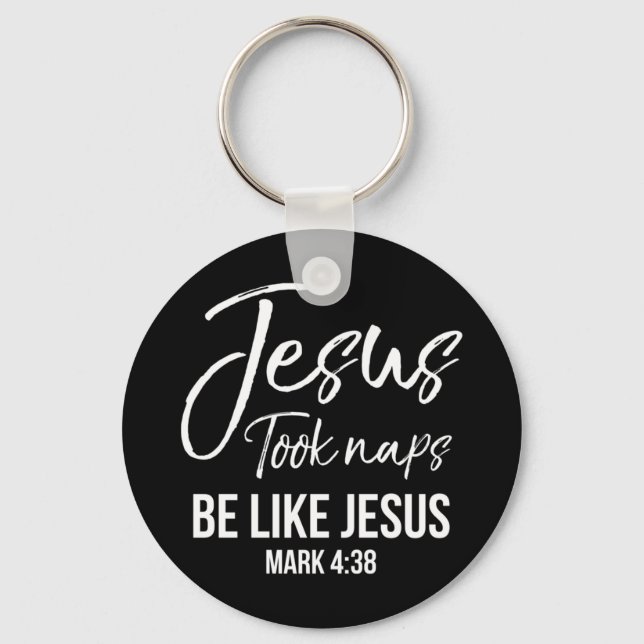 Cute Christian Mamma Jesus tog Naps som Jesus. Nyckelring (Framsida)