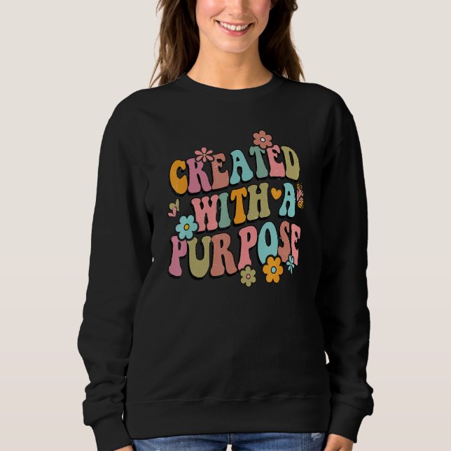 Cute Christian Quote  for Women Created With A Pur T Shirt (Framsida)
