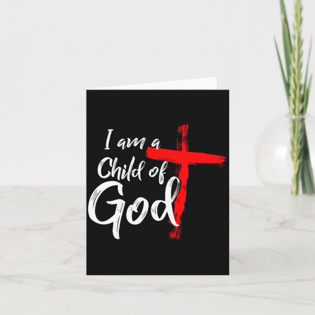Cute Christian Salvation Quote Gift I Am A Child O Kort (Framsida)