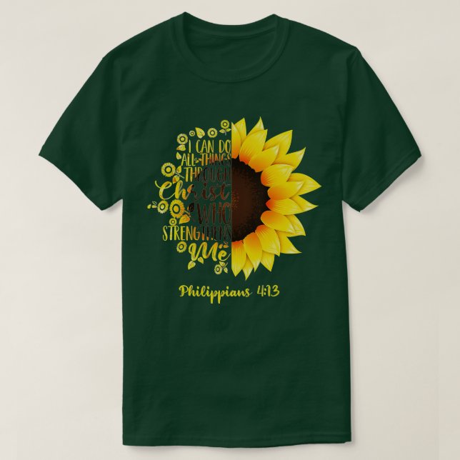 Cute Christian Solros Gift Best Religiösa Wome T Shirt (Design framsida)