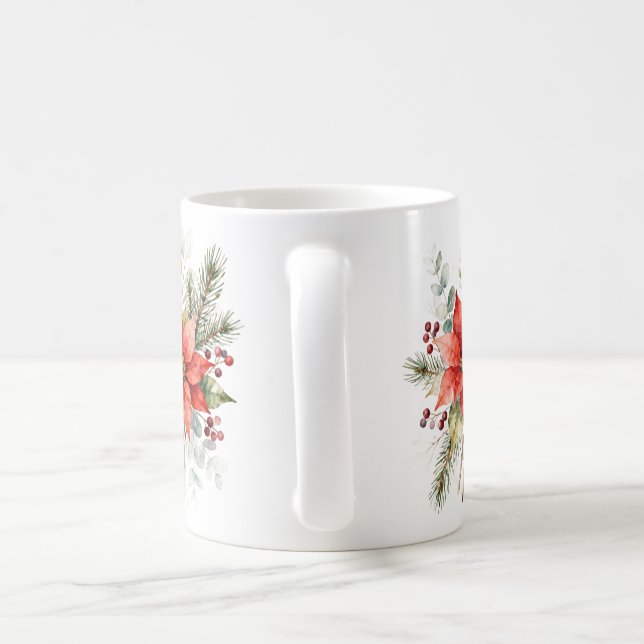 Cute Christmas Animals Illustration Kaffemugg (Handtag)