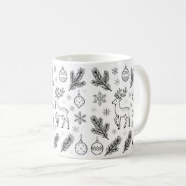 Cute Christmas Animals Illustration mugs Kaffemugg
