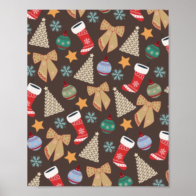 Cute Christmas Brown Poster (Framsidan)
