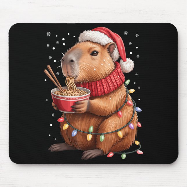 Cute Christmas Capybara With Ramen Bowl Holiday Te Musmatta (Framsidan)