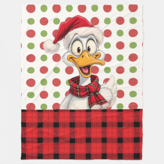 Cute Christmas Cartoon duck Fleecefilt