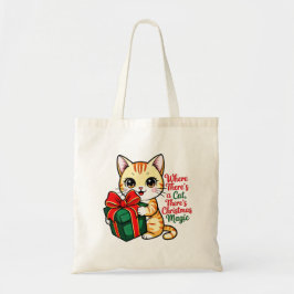 Cute Christmas Cat Holiday Gift for Cat Lover Tygkasse