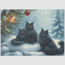 Cute Christmas Cats Tissue Paper