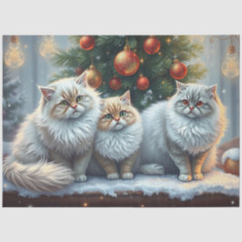 Cute Christmas Cats Tissue Paper