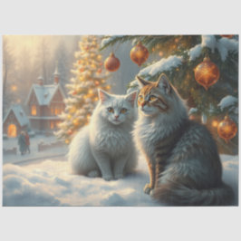 Cute Christmas Cats Tissue Paper